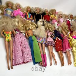 Vintage Barbie Dolls Lot of 30 Blonde Blue Eyes Clothes 60s-90s 1966 Body