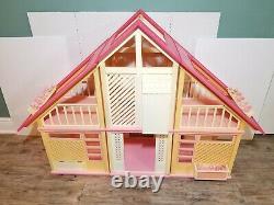 Vintage Barbie Dream House A Frame 1978 Dream Kitchen, Nursery & Furniture Lot