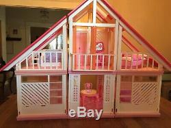 Vintage Barbie Dream House'SPOTLESS' and RESTORED w COMPLETE Furniture Lot