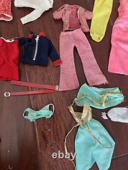 Vintage Barbie FRANCIE Large Lot Two Dolls -Clothes mod psychedelic? Clothes htf