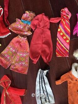 Vintage Barbie FRANCIE Large Lot Two Dolls -Clothes mod psychedelic? Clothes htf
