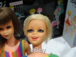 Vintage Barbie Francie Twiggy Skipper Ken Huge 8 Doll Lot