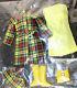 Vintage Barbie Japanese Plaid yellow green red raincoat hat dress boots NM/Mint