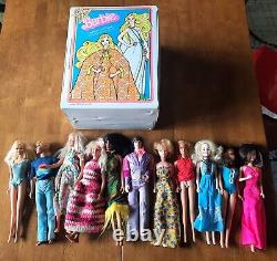 Vintage Barbie & Ken Dolls With Other Dolls Lot 2 With Case. From 1960's & 70's