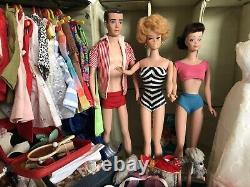 Vintage Barbie & Ken Huge 1960s Lot Case, Clothing, Accessories, Poodle GUC