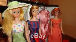 Vintage Barbie Lot 1960's Case Dolls Clothes Acces. Clean Most Exc. Cond. No Work