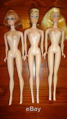 Vintage Barbie Lot 1960's Case Dolls Clothes Acces. Clean Most Exc. Cond. No Work