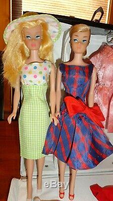 Vintage Barbie Lot 1960's Case Dolls Clothes Acces. Clean Most Exc. Cond. No Work
