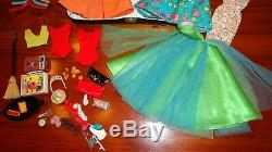 Vintage Barbie Lot 1960's Case Dolls Clothes Acces. Clean Most Exc. Cond. No Work