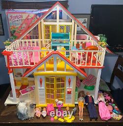 Vintage Barbie Lot A Frame Dream House with Box and 1982 Dream Cottage Furnished