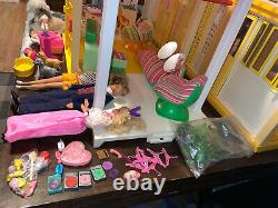 Vintage Barbie Lot A Frame Dream House with Box and 1982 Dream Cottage Furnished