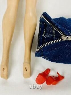 Vintage Barbie Lot Barbie('58), Ken('68), 10 Dresses, And Double Doll Case('67)