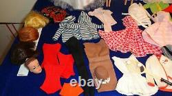 Vintage Barbie Lot Early 60's Swirl Bubblecut Fashion Queen Clothes Shoes Etc