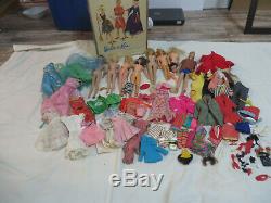 Vintage Barbie Lot Little Theatre Theater Case Dolls Clothes Francie Shoes TLC