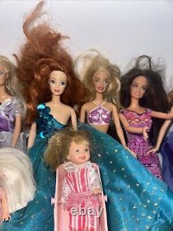 Vintage Barbie Lot Of 8 Dolls + Tons Of Accessories & Fits 1990s