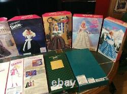 Vintage Barbie Lot Special Editions Holiday Christmas In Box Free Shipping