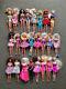 Vintage Barbie Lot of 24 Dolls With Clothes & Some Accessories 1990s Mattel (b)