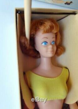 Vintage Barbie MIDGE (1963) Original Titian Box Red Hair Wrist Tag MINT MIB NRFB