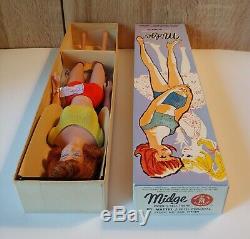 Vintage Barbie MIDGE (1963) Original Titian Box Red Hair Wrist Tag MINT MIB NRFB