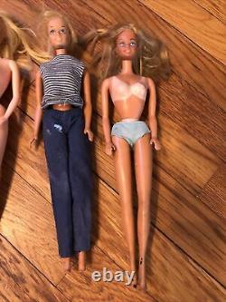 Vintage Barbie Midge Skipper Doll Lot of 10 Dolls 60's And Up Need TLC