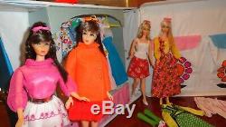 Vintage Barbie Mod Lot 1968 Case Tnt Dolls Clothes Acces. Exc. To Tlc Clean