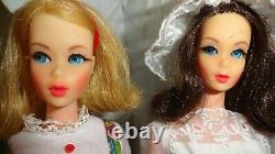 Vintage Barbie Mod Lot Case 5 Dolls Clothes Hats Shoes Played With Lot Clean