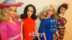 Vintage Barbie Mod Tnt Lot 4 Dolls Clothes Acces. Some Tlc Clean Display Ready