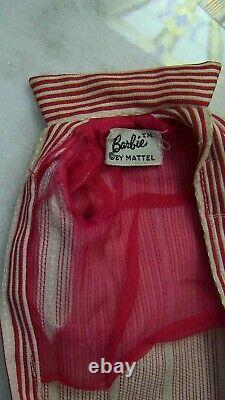 Vintage Barbie Ponytail #3 Roman Holiday Outfit hat coat necklace dress LOT