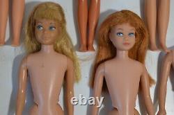 Vintage Barbie Skipper Doll Lot 1960's Blonde Burnette Flip Pageboy Straight