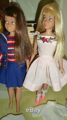Vintage Barbie Skipper Doll Lot Case Clothes Accessories 4 Skipper 1 Skooter