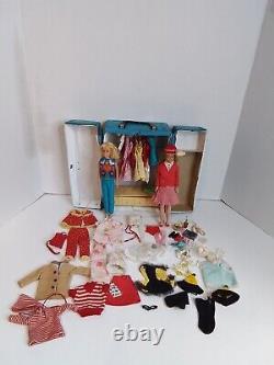 Vintage Barbie Skipper Dolls Lot 1960's Tagged Clothing Case Stockings Japan