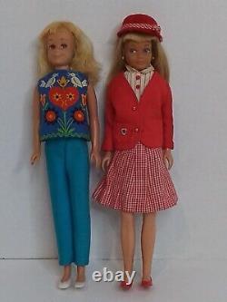Vintage Barbie Skipper Dolls Lot 1960's Tagged Clothing Case Stockings Japan