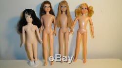 Vintage Barbie Skipper Lot Case 4 Dolls Clothes Accessories Clean Vgc