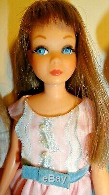 Vintage Barbie Skipper Lot Case 4 Dolls Clothes Accessories Clean Vgc