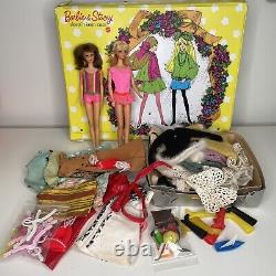 Vintage Barbie & Stacey Case Twist Doll Wardrobe 60s Lot Handmade Clothes