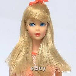 Vintage Barbie TNT Shiny Pale Light Blonde Hair Near Mint Swimsuit OSS