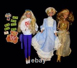 Vintage Barbie and Ken Dolls With Clothing and Accessories Lot