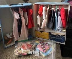 Vintage Barbie trunk and LARGE LOT of clothing