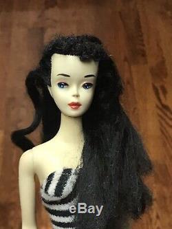 Vintage Bathe Barbie Ponytail #3 Raven/dark Brown Hair
