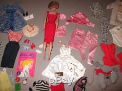 Vintage Bubble cut Barbie, Case and Clothing LOT