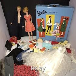 Vintage Dolls Barbie Ken & Clothing case Lot mix Original Mattel clean 1960's