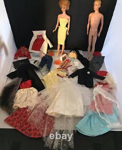 Vintage Dolls Barbie Ken & Clothing case Lot mix Original Mattel clean 1960's