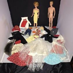 Vintage Dolls Barbie Ken & Clothing case Lot mix Original Mattel clean 1960's
