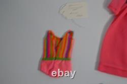 Vintage Francie Barbie Doll Clothing Two For the Ball Pazam Swimsuit Stripes Lot