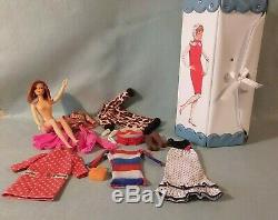 Vintage Francie Barbie Doll TNT Red Hair Casey with Clothes Shoes Case TLC