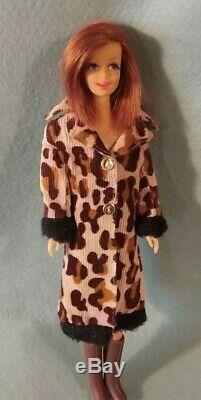 Vintage Francie Barbie Doll TNT Red Hair Casey with Clothes Shoes Case TLC