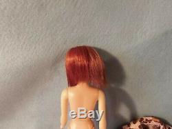 Vintage Francie Barbie Doll TNT Red Hair Casey with Clothes Shoes Case TLC