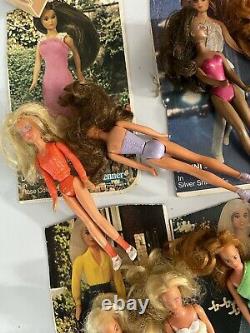 Vintage GLAMOUR GALS Girls ShowPlace Case Kenner 1981 with 18 Girl Dolls 2 Guys