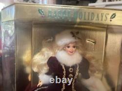 Vintage Happy Holidays Barbie Doll Lot NIB