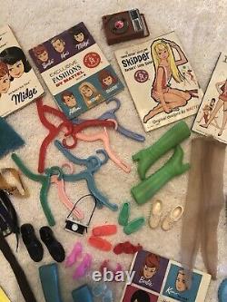 Vintage Huge Barbie Lot Francie Ken Bubblecut Skipper Chris, Clothes & Access